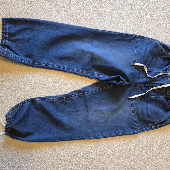 Berkley Jensen Denim - Relaxed Blue Women's Denim Jogger Jeans with Drawstring Waist